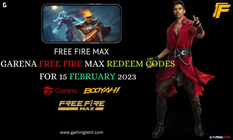 garena free fire max redeem codes for 15 february 2023